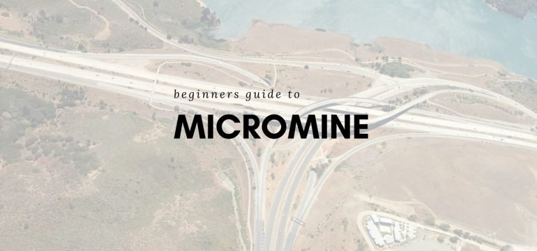 micromine tutorial
