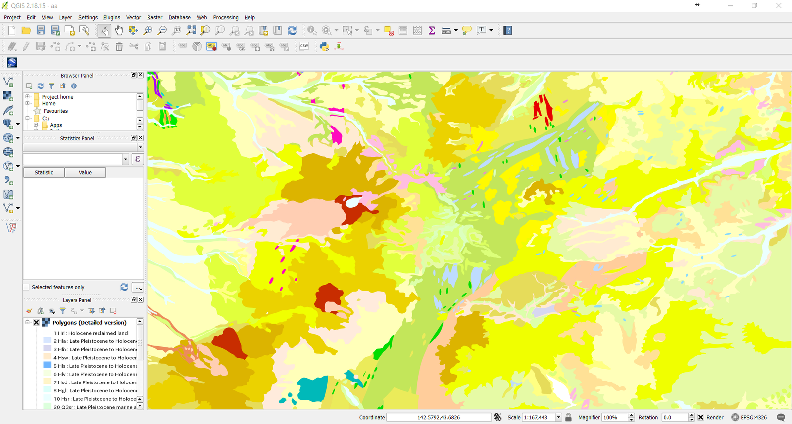 Wmts Geological Map On Qgis 