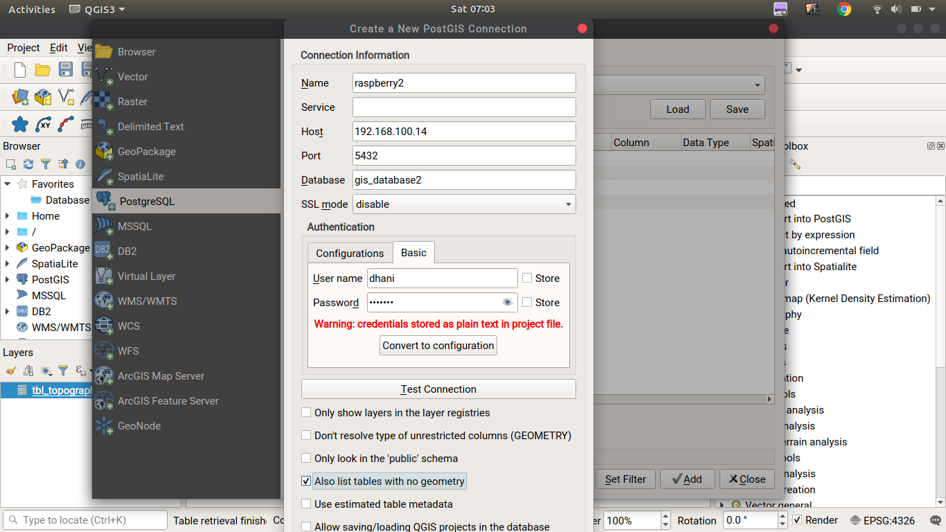 Configure Postgresql On Qgis Free Gis Tutorial