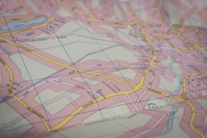 close up photo of map
